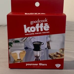 GoodCook Koffë #2 Pourover Coffee Filters 100 Count New in Box